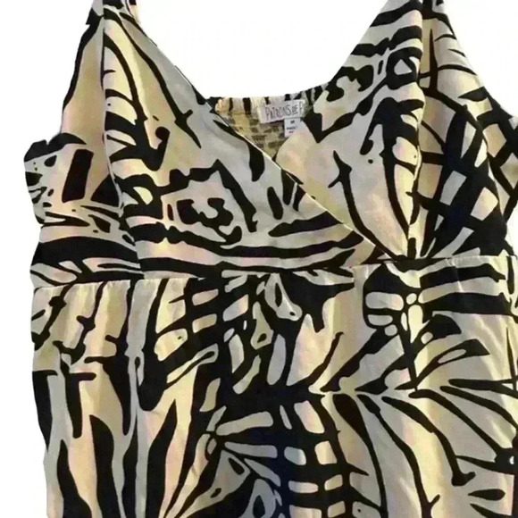 Patrons of Peace Women's M Black & cream Sleeveless Knee Length Dress - Picture 4 of 9